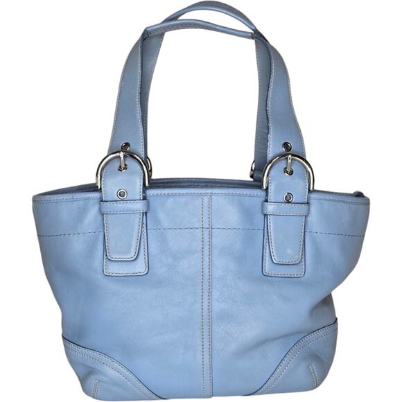 Coach Vintage Soho Leather Tote Light Blue 9544 - Picture 2 of 12